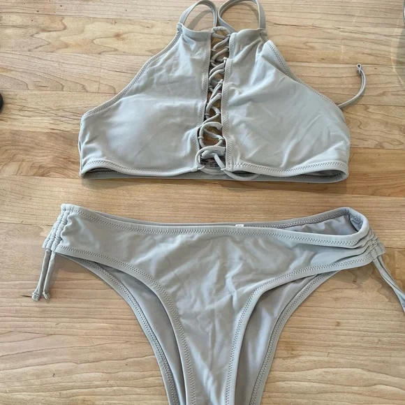 Gray Women's Swim Set - Picture 1 of 3